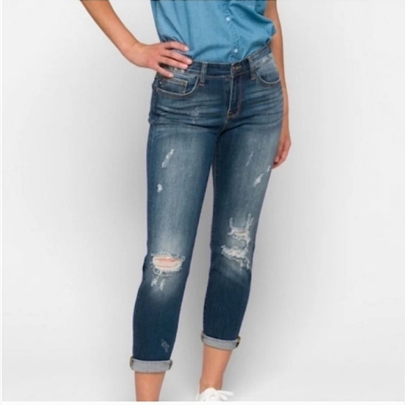 Judy Blue Relaxed fit Skinny Denim jeans size 15/32 - Picture 1 of 11